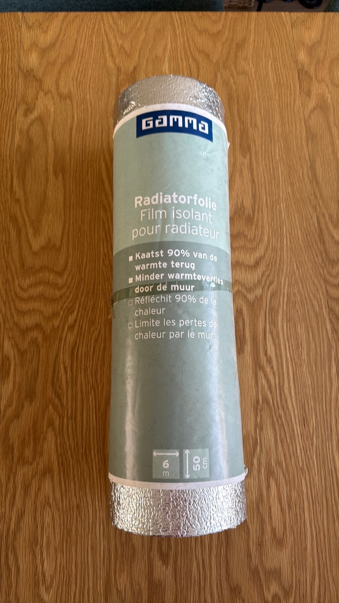 Nieuwe rol radiatorfolie, Doe-het-zelf en Verbouw, Verwarming en Radiatoren, Ophalen, Minder dan 30 cm, Overige typen, Minder dan 60 cm