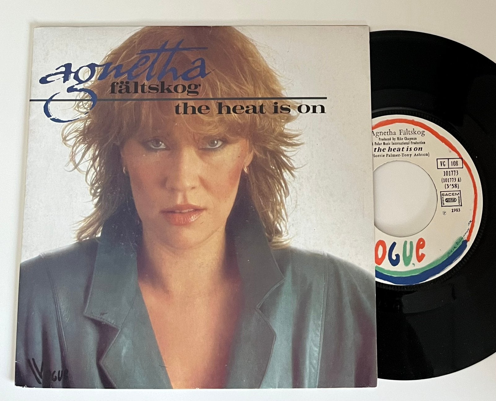 Abba Agnetha Faltskog The Heat Is On 7” vinyl single, Verzenden, Zo goed als nieuw, 7 inch