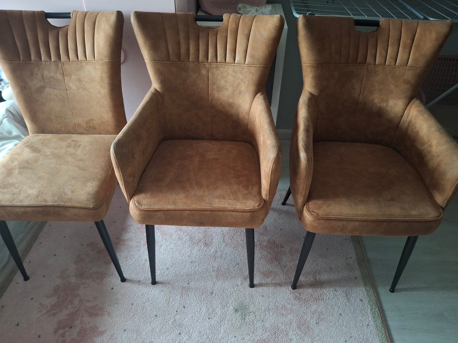 eetkamerstoelen - Comfortabel en stijlvol, Ophalen, Gebruikt, Bruin, Vijf, Zes of meer stoelen