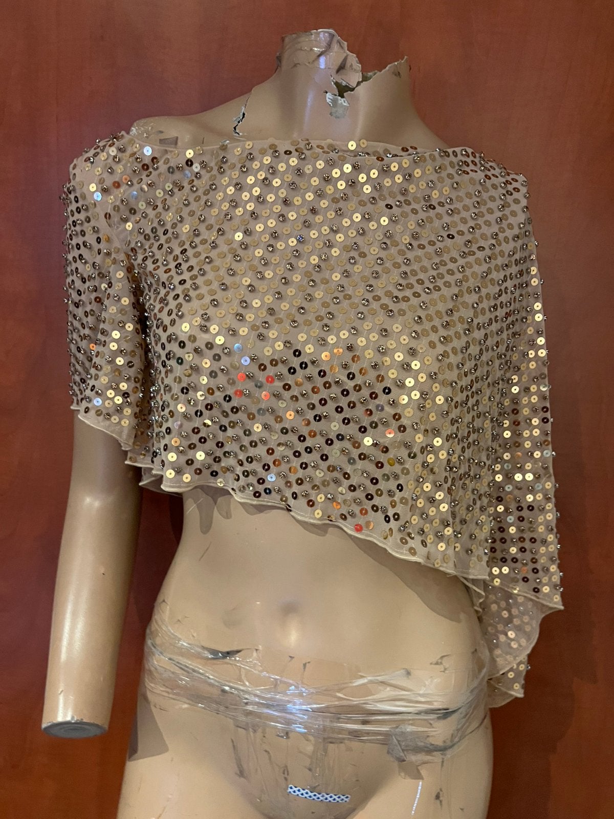 Oh POLLY crop top vol lovertjes xs nieuw met kaartjes, G, T, Nieuw, Ophalen of Verzenden