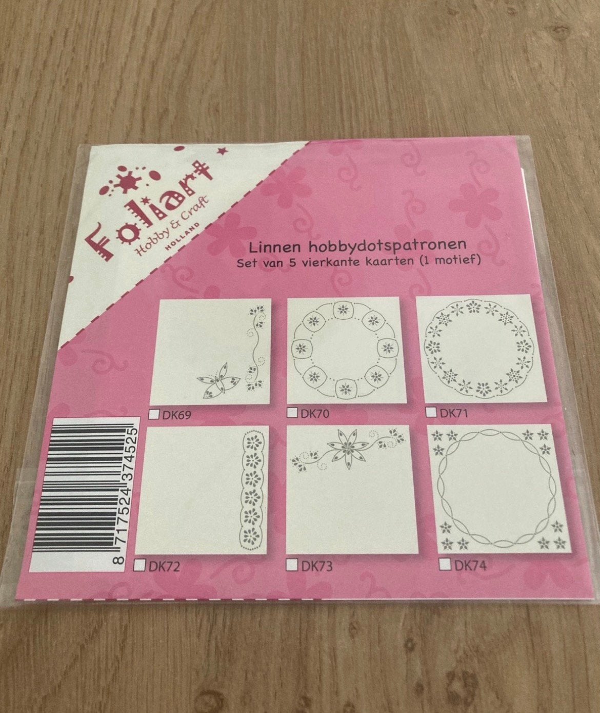 2 setjes linnen hobbydotspatronen, Ophalen, Zo goed als nieuw, Blanco kaart of Basiskaart