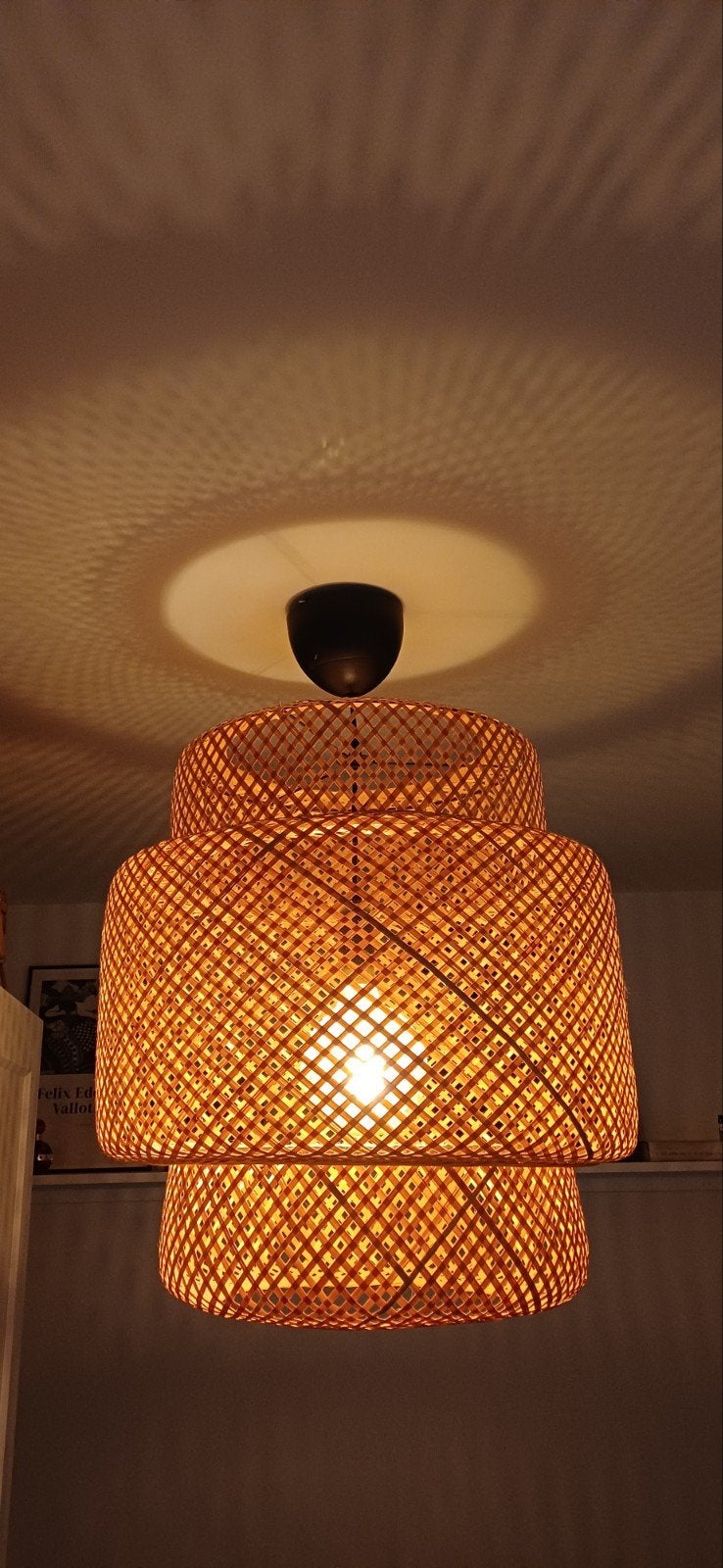 Sinnerlig plafondlamp, Ophalen, Zo goed als nieuw, Natuurlijk materiaal, E27 (groot)