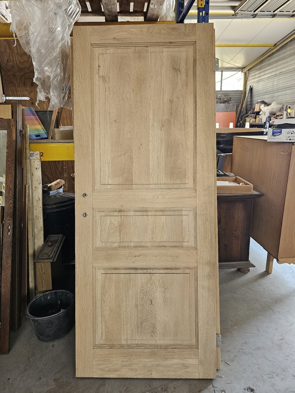Oud Eiken deuren 2.01 x 81 = 4 stuks, Ophalen, Zo goed als nieuw, Binnendeur, 200 tot 215 cm