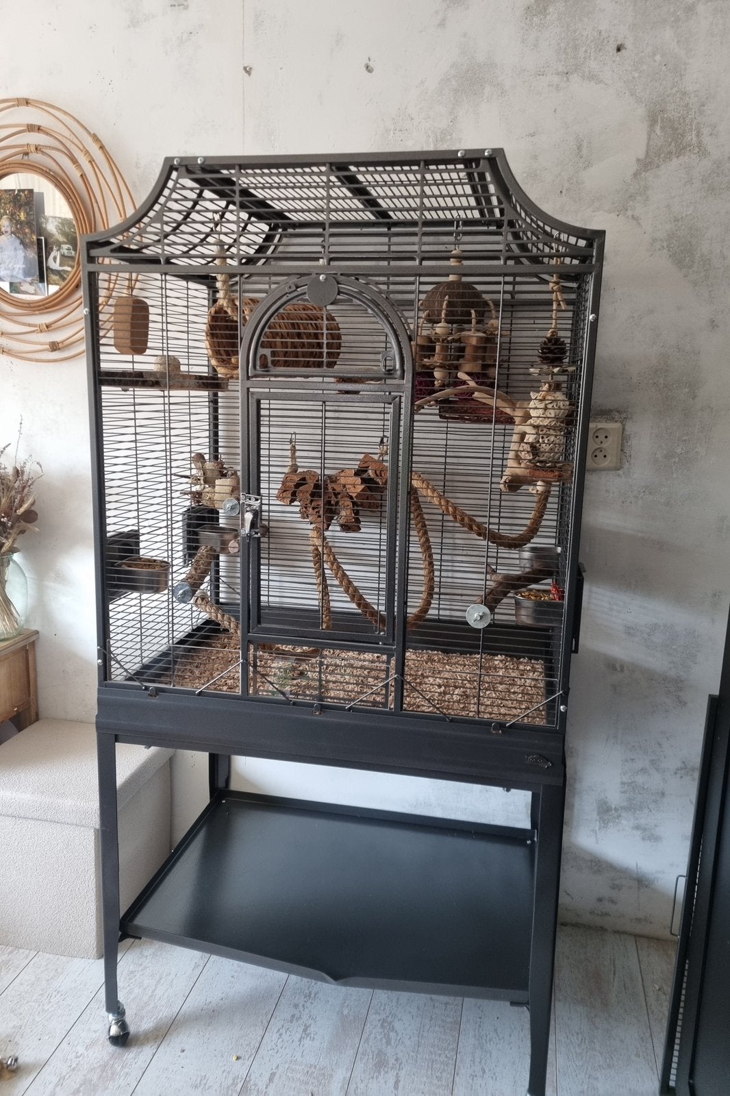 Madeira II vogelkooi te koop!, Dieren en Toebehoren, Vogels | Hokken en Kooien, Ophalen, Zo goed als nieuw, Metaal, Vogelkooi