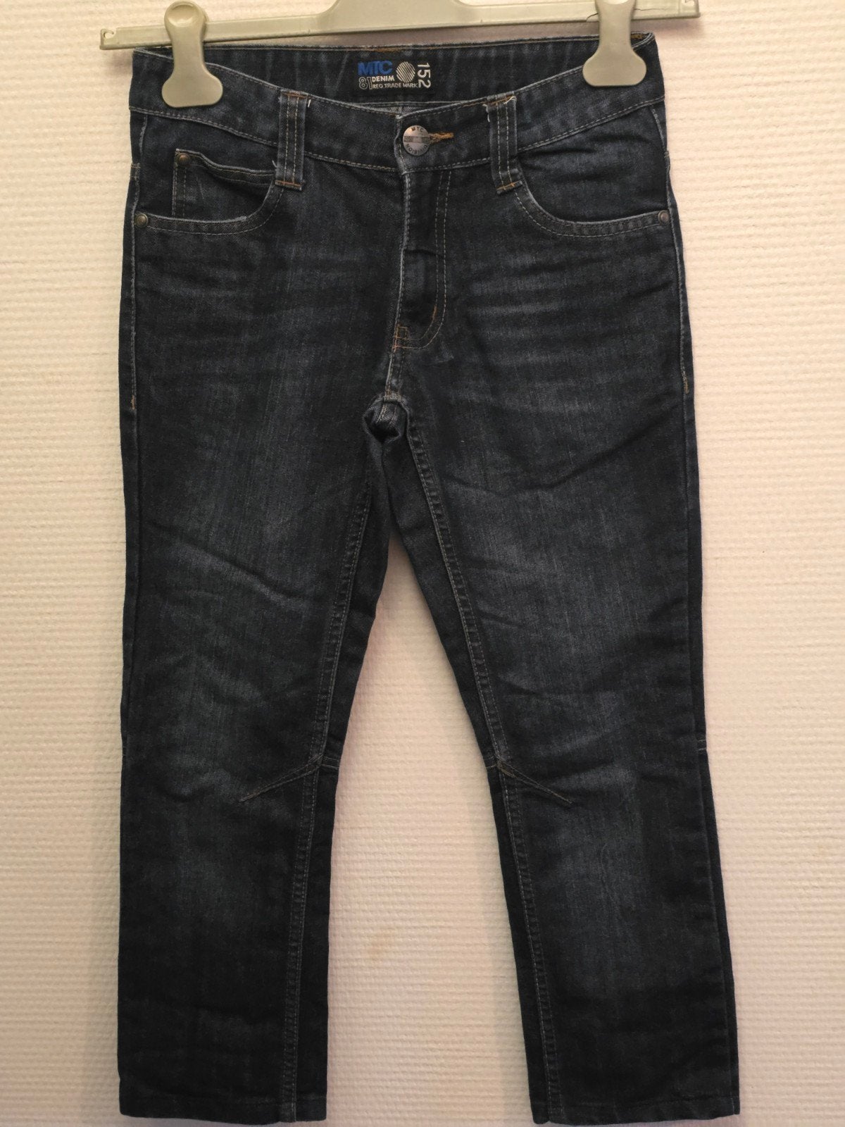 MTC Denim Jeans Junior - Donkerblauw - Maat 152, Broek, Gebruikt, Ophalen of Verzenden, MTC Denim