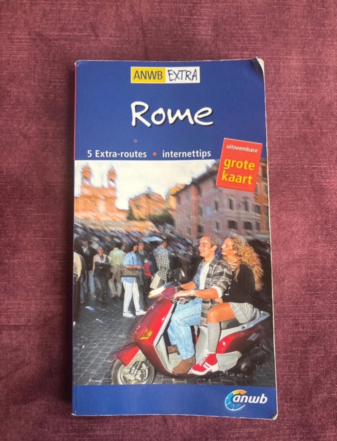 ANWB Extra Rome Reisgids met uitneembare kaart, Europa, Ophalen of Verzenden, Zo goed als nieuw, Reisgids of -boek