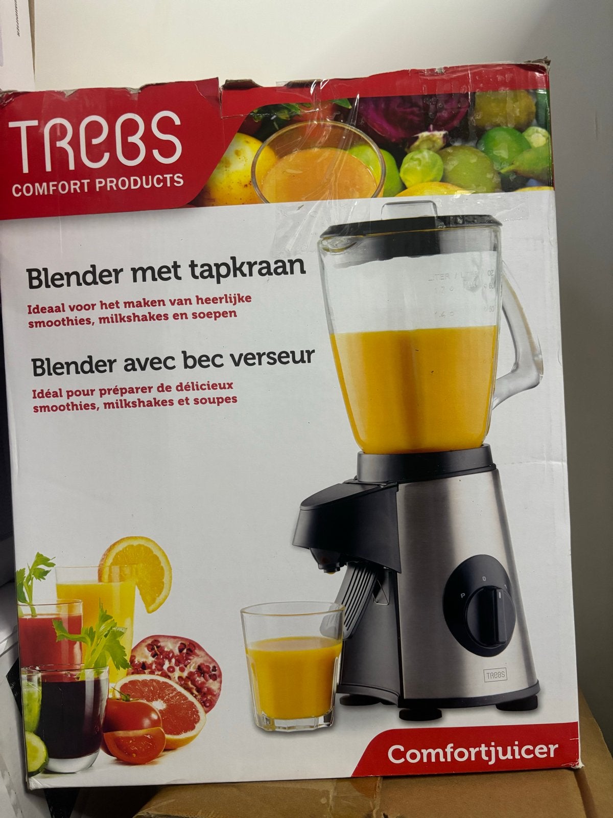 TREBS Blender met tapkraan - Nieuw met verpakkingsschade, Witgoed en Apparatuur, Ophalen of Verzenden, Nieuw, Blender
