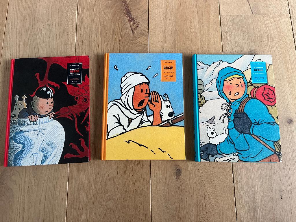 3x Kuifje De Kunst van Hergé de 3 delen compleet, Boeken, Stripboeken, Meerdere stripboeken, Ophalen of Verzenden, Nieuw, Philippe goddin