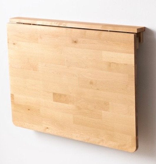 IKEA NORBO wandklaptafel, berken - 79x59cm, Ophalen, Gebruikt, 100 tot 150 cm, Tot twee personen