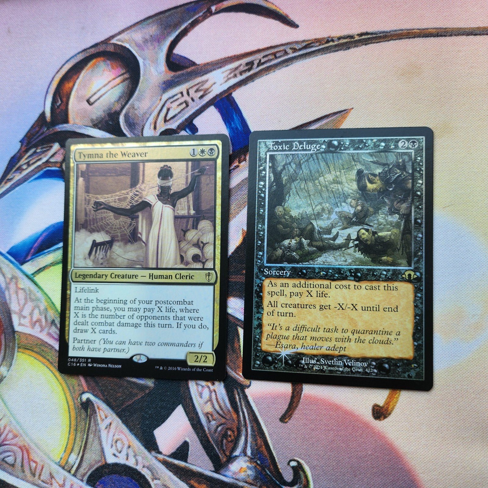 Foil Tymna the Weaver, Foik Old Border Toxic Deluge, Ophalen of Verzenden, Zo goed als nieuw, Meerdere kaarten, Foil