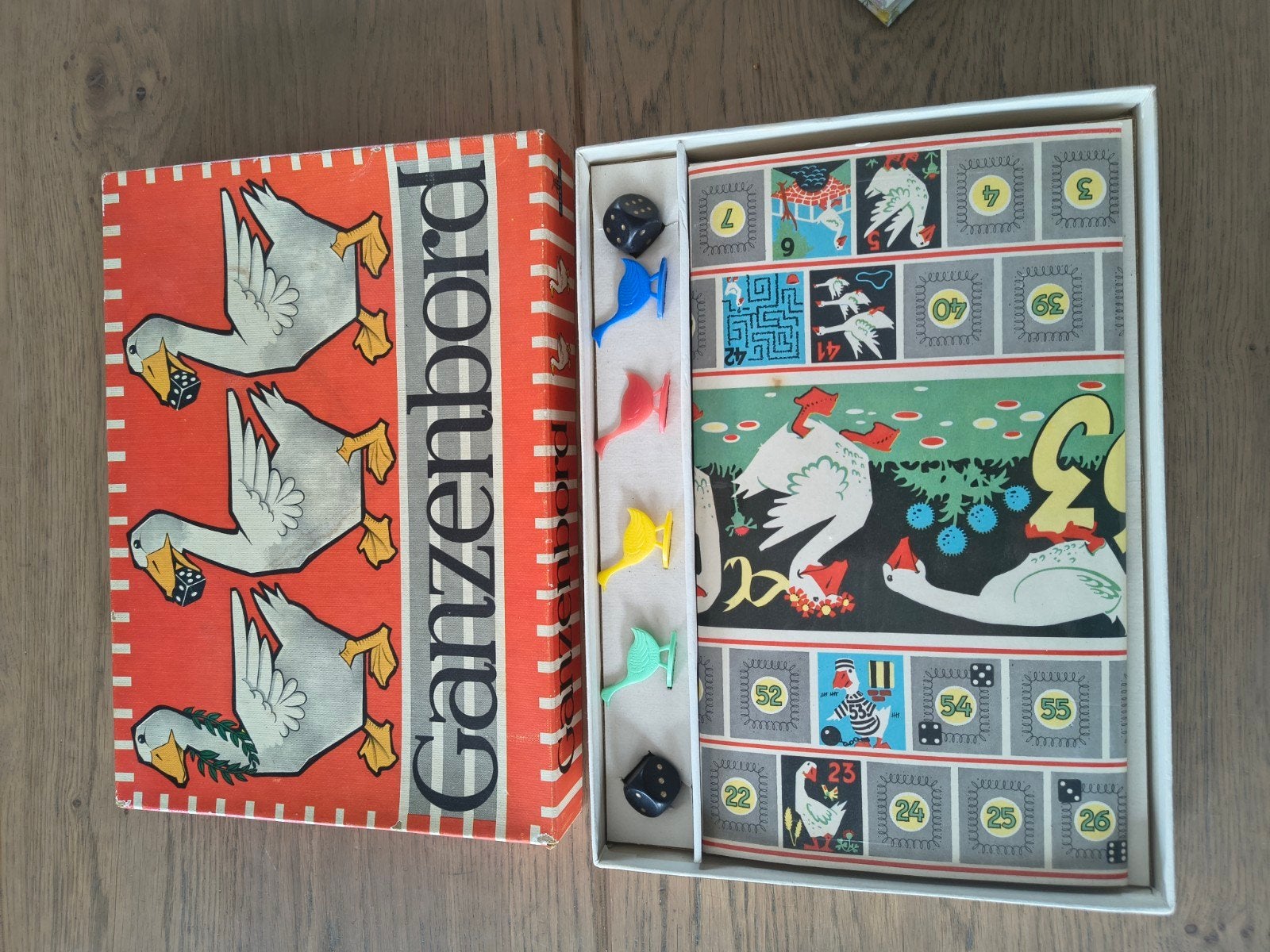 Foto 2 van Vintage Ganzenbord spel - Compleet en in goede staat