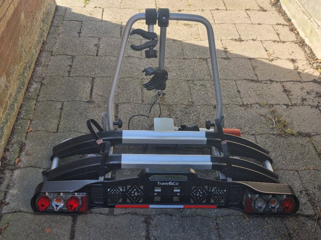 Fietsendrager ANWB/Travel&Co Voor 2 ebikes Kantelbaar, Ophalen, Gebruikt, Brede banden, 2 fietsen