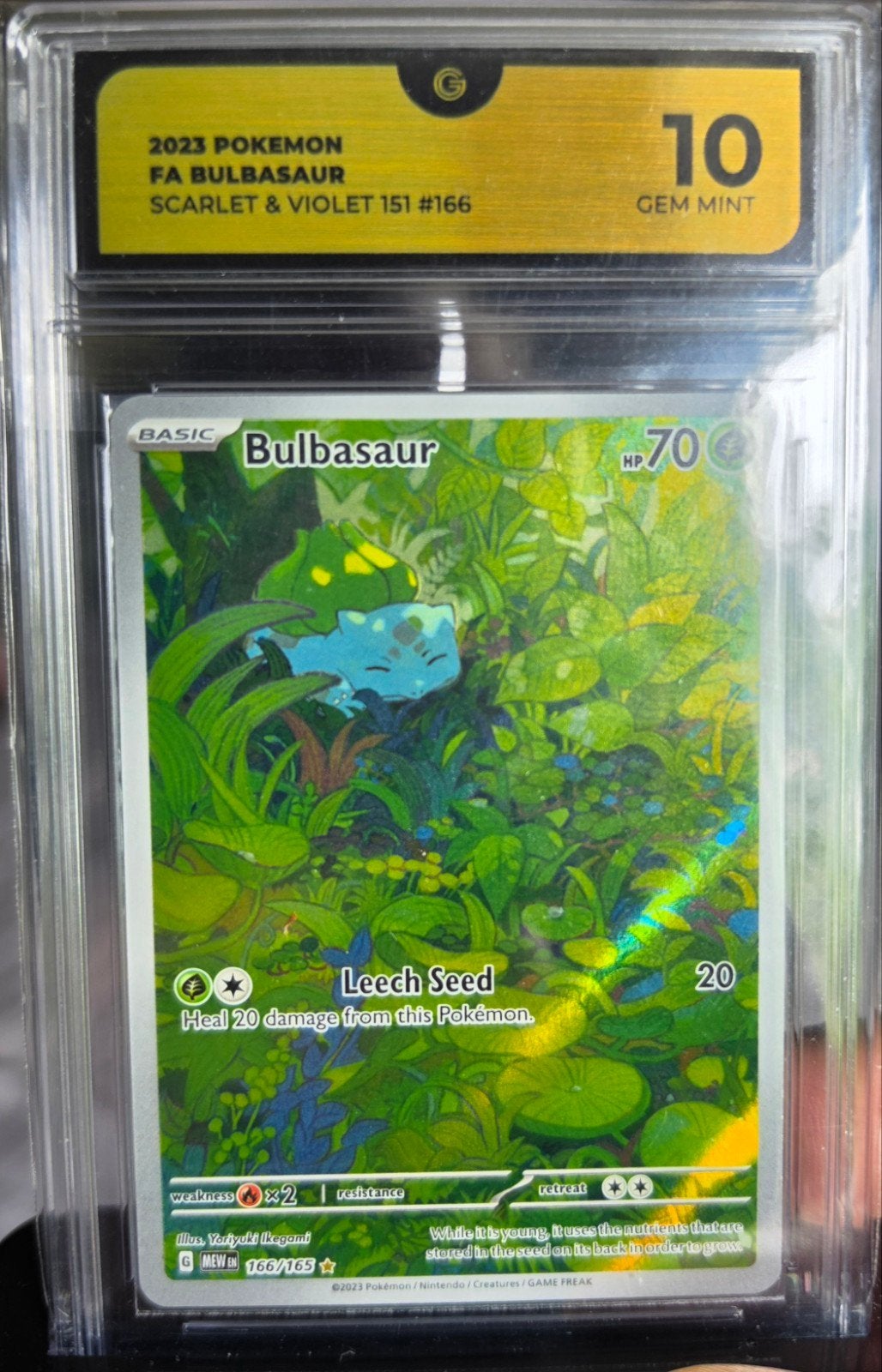 2023 Bulbasaur 151 #166 GEM MINT, Ophalen of Verzenden, Nieuw, Losse kaart, Foil