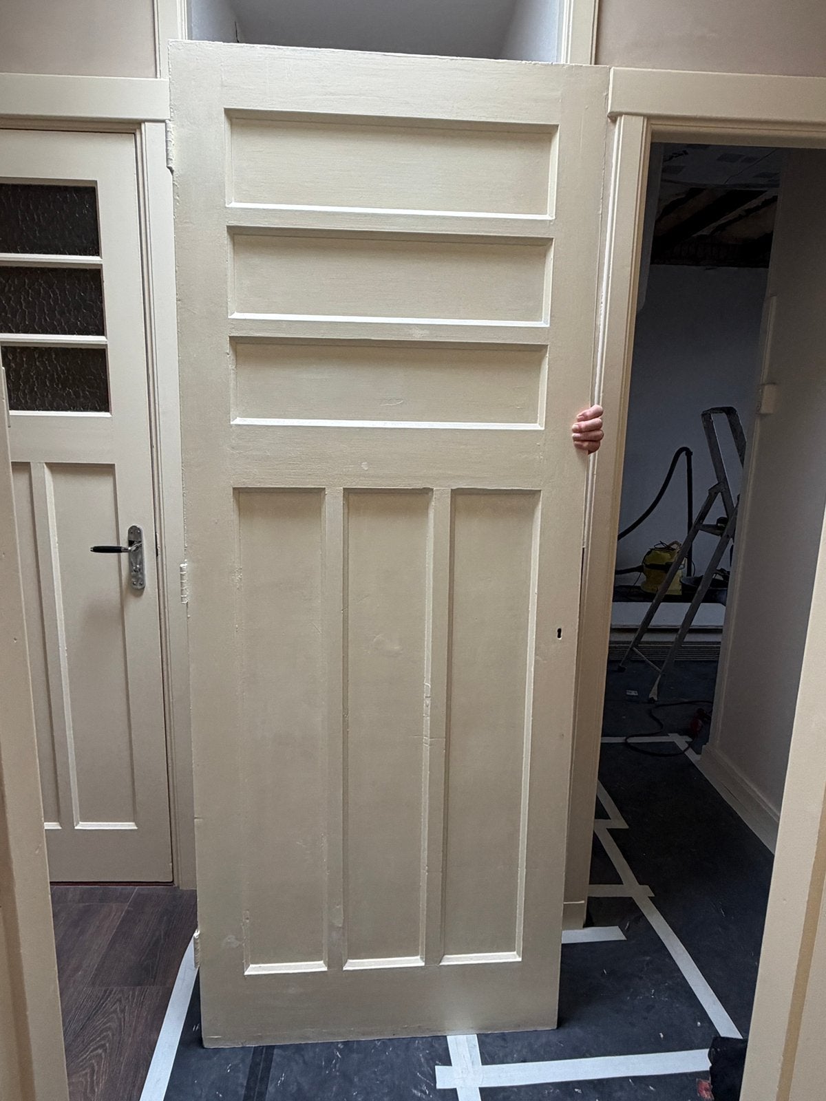 Originele Bruynzeel paneel(kast)deur 1938, Ophalen, Gebruikt, 80 tot 100 cm, Binnendeur