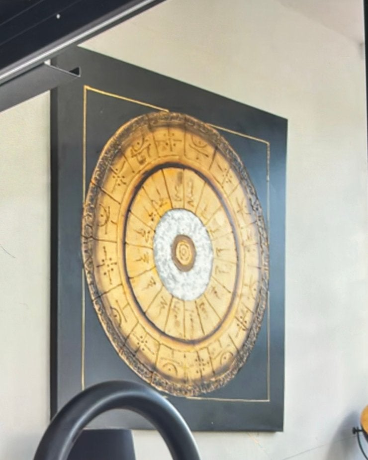 Schilderij gong, Ophalen