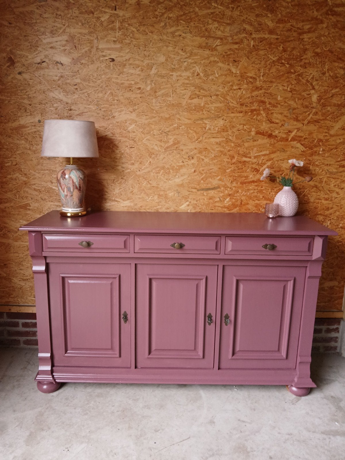 Prachtig dressoir in Merlot Mania Labpaint - 150cm breed, Gebruikt, 150 tot 200 cm, Ophalen of Verzenden, Klassiek, Modern