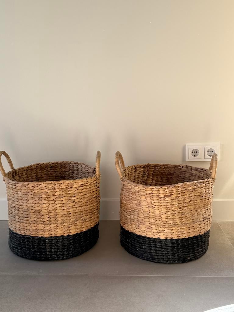 Manden Leen Bakker 30x35 cm, Huis en Inrichting, Woonaccessoires | Schalen en Manden, Mand, Rond, Ophalen of Verzenden, Zo goed als nieuw
