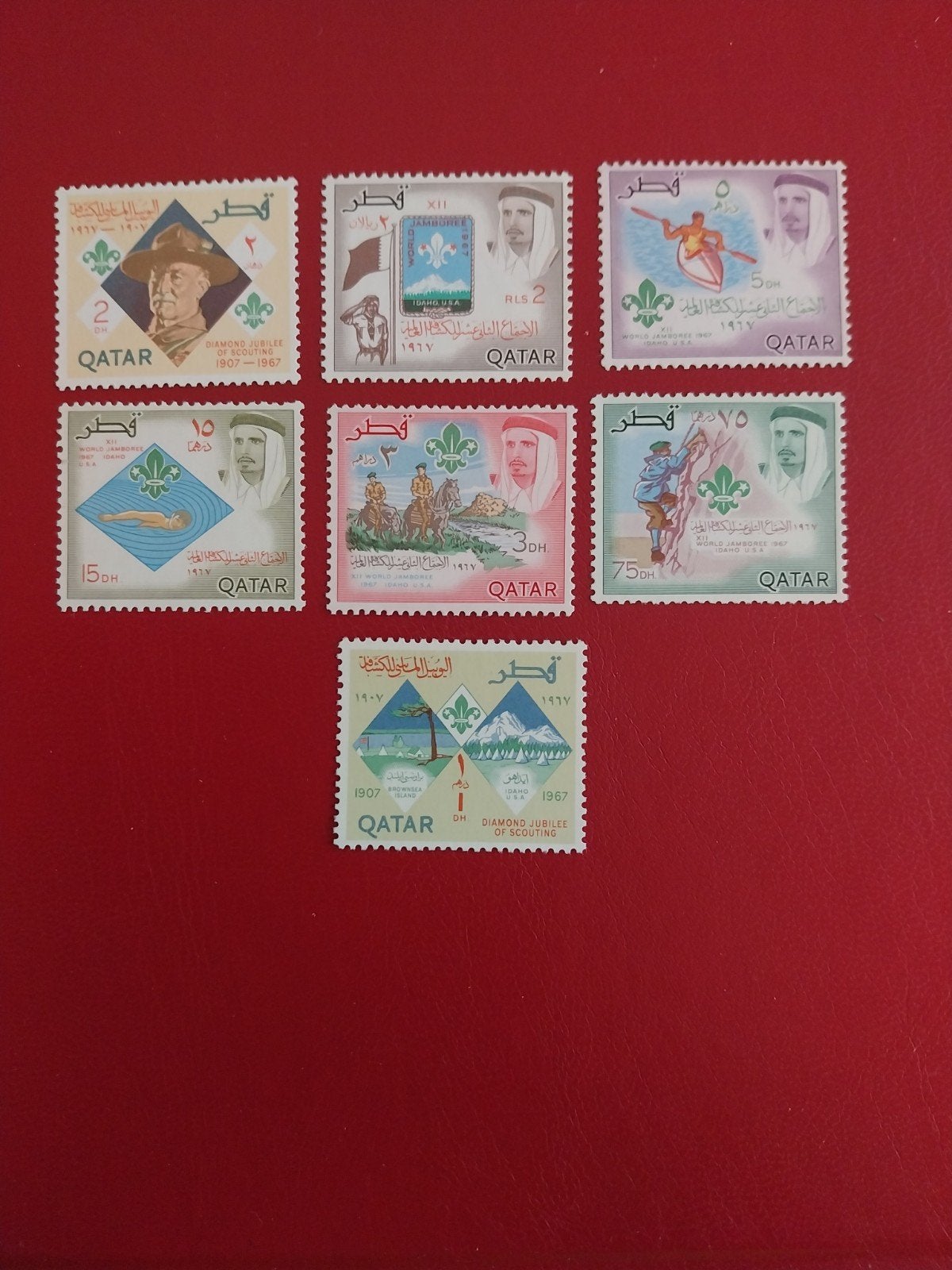 Qatar 316-322scouting 1967 postfris mi 20 euro, Ophalen of Verzenden, Dier of Natuur