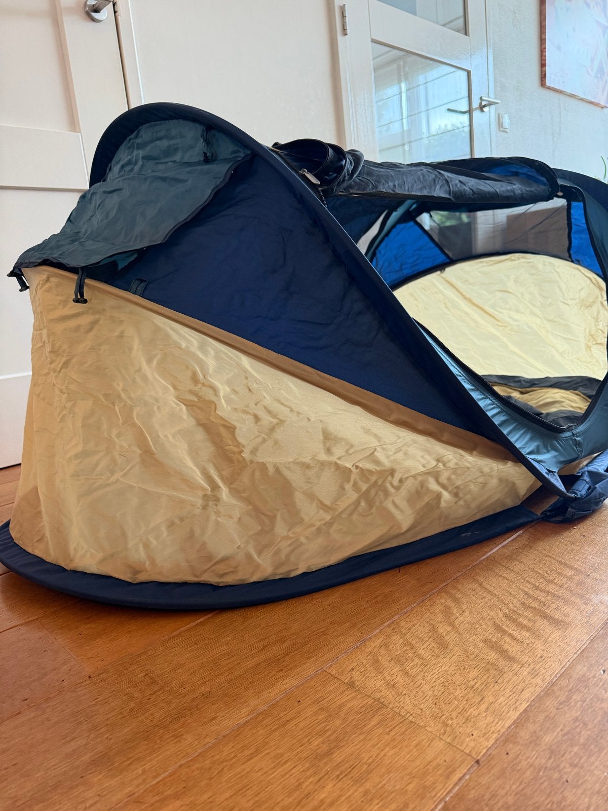 Deryan Travel Cot Peuter Luxe met luchtbed, slaapzak, tas, Ophalen of Verzenden, Gebruikt, Tot en met 2