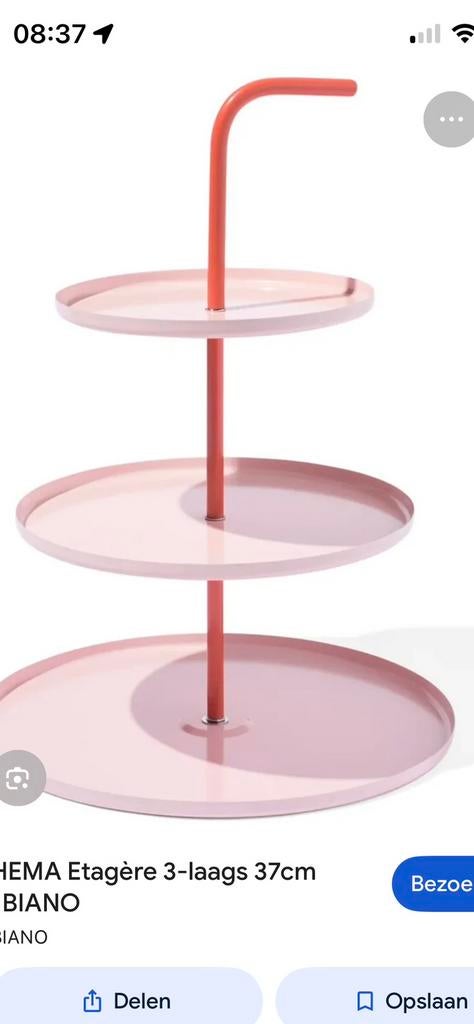 Etagere hema, roze, te koop gevraagd, Ophalen of Verzenden, Zo goed als nieuw