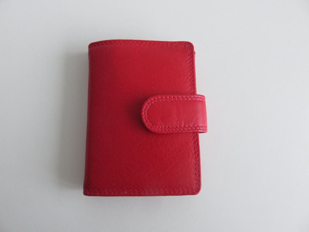 Rood leren mapje voor pasjes, pasjeshouder creditcard etui, Ophalen of Verzenden, Zo goed als nieuw, Rood, Leer