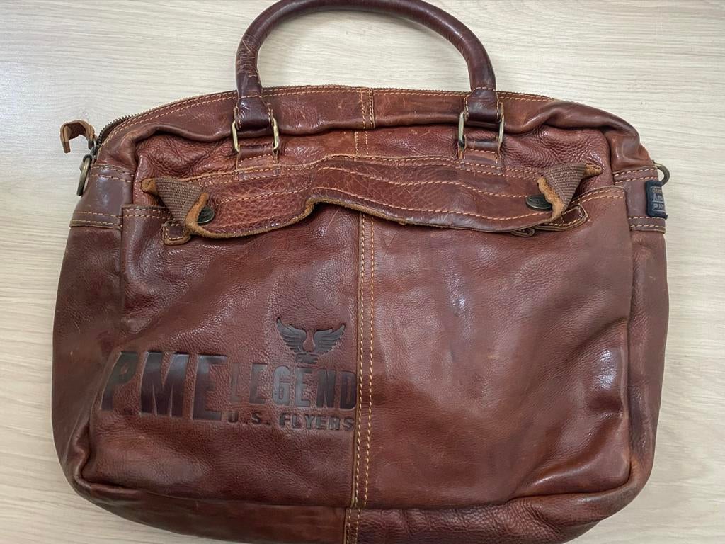 Bruine leren PME Legend tas, Overige merken, Gebruikt, Bruin, Ophalen of Verzenden
