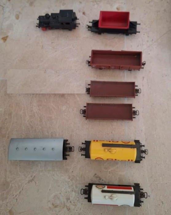 Marklin ho trein met veel rails, Wisselstroom, Gebruikt, Rails, Ophalen of Verzenden