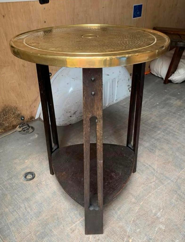 Tafeltje antiek art deco planten bijzettafeltje rooktafeltje, Ophalen of Verzenden