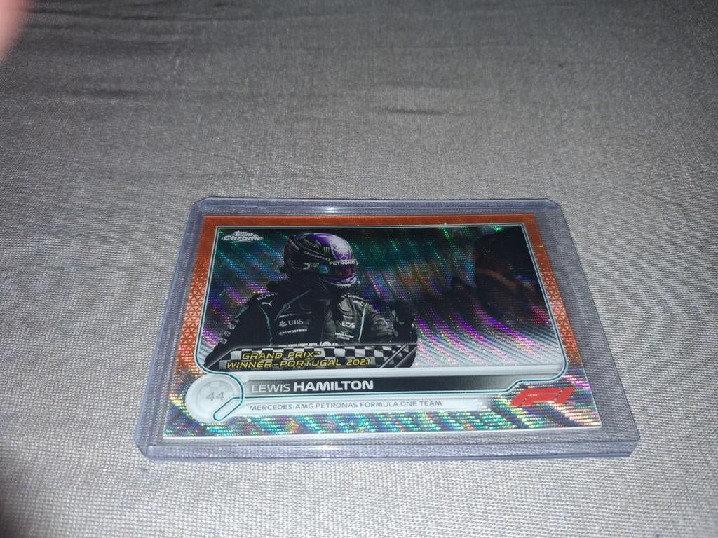 Topps chrome 2022 lewis hamilton #153 Orange wave, Ophalen of Verzenden, Nieuw, Losse kaart