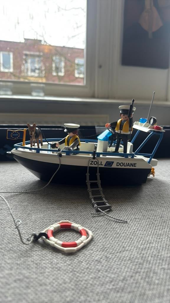 Playmobil Douaneboot 5263 met motor, Kinderen en Baby's, Speelgoed | Playmobil, Ophalen of Verzenden, Gebruikt, Los playmobil