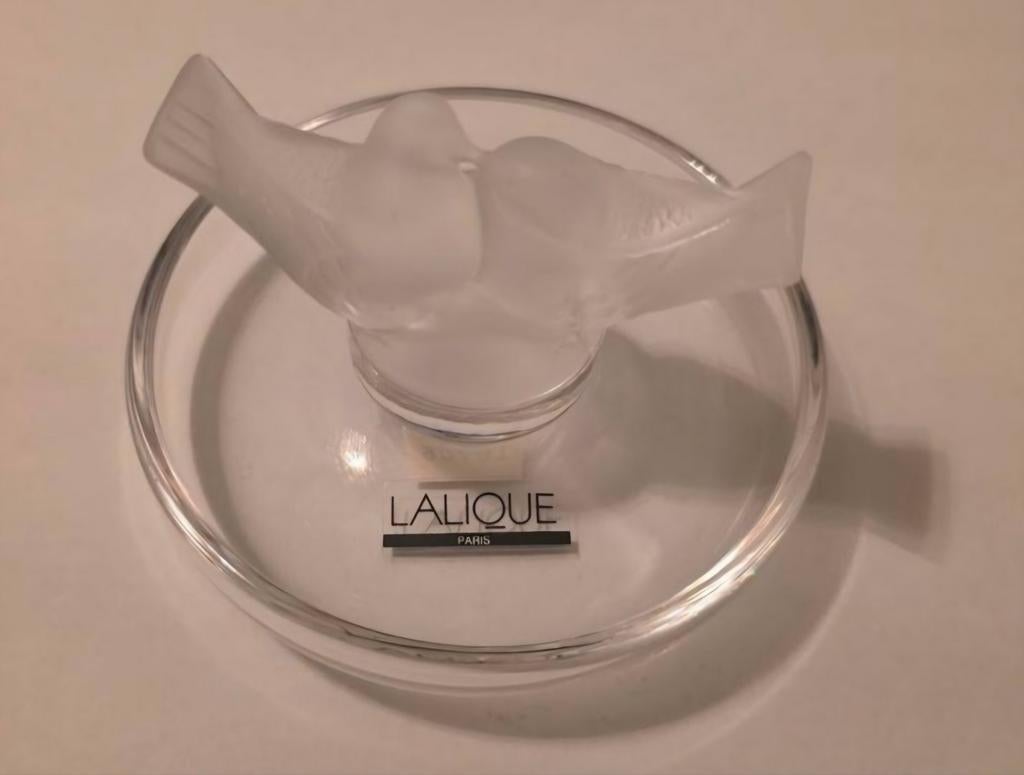 Gesigneerd Lalique Kristal Ringenschaal Vogeltjes, Ophalen of Verzenden