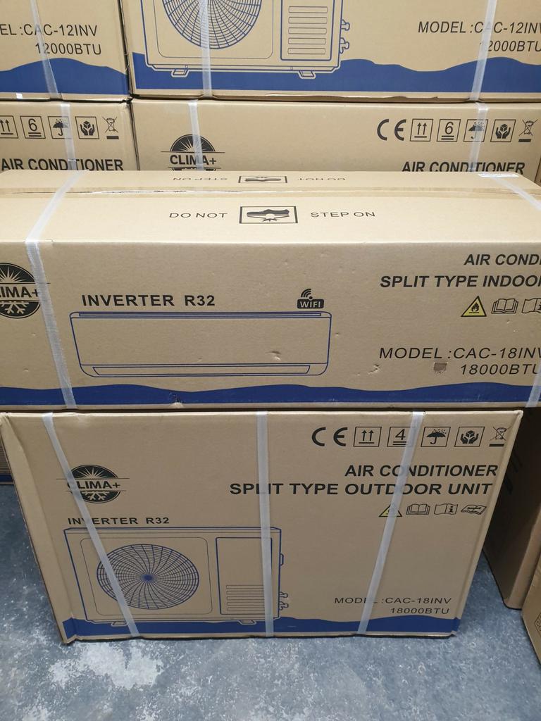 Clima+ split airco 18000btu, wifi, leidingset, inverter, 3d, Koelen en Ontvochtigen, Timer, Nieuw, 3 snelheden of meer
