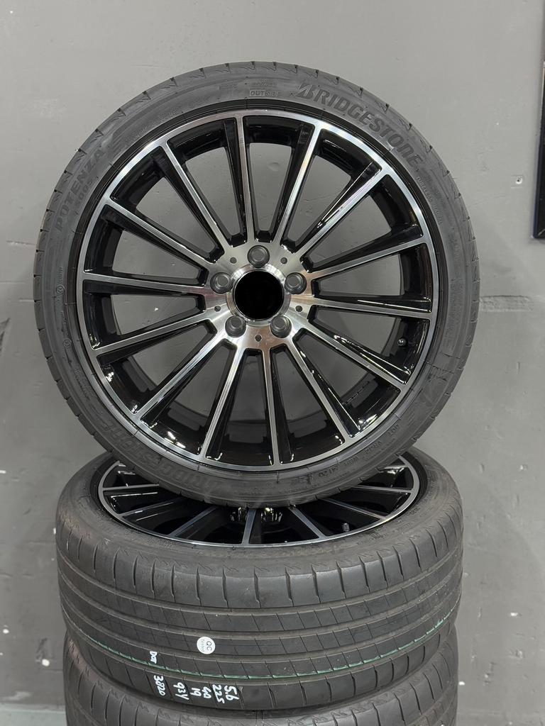 19 inch fits Mercedes A B C klasse 5x112 et45 Zwart multi, Auto-onderdelen, Banden en Velgen, Velg(en), Zomerbanden, 19 inch, 225 mm