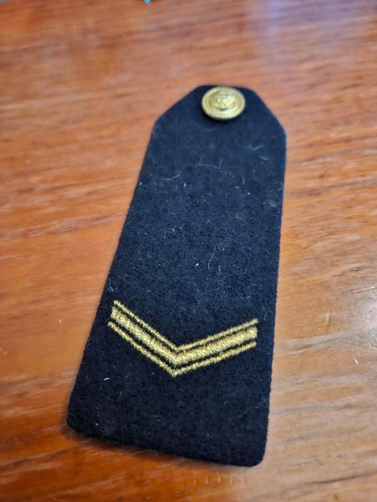 Antiek Marine Mouwembleem met Anker - Keldervondst, Ophalen of Verzenden