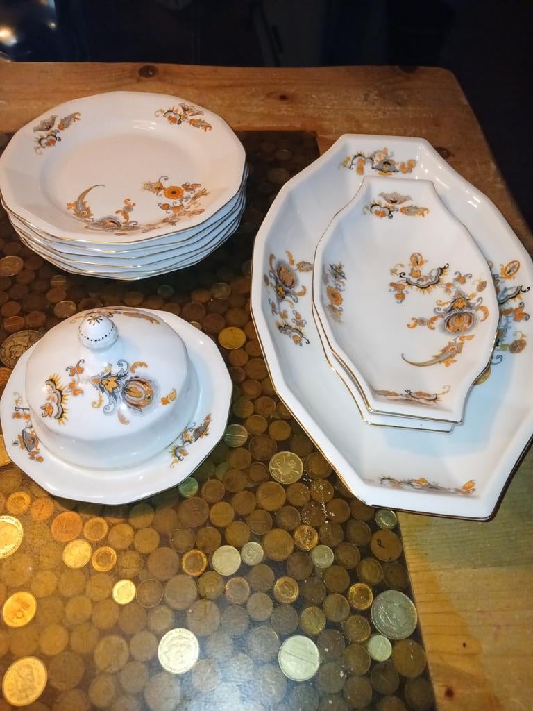 Serviesdelen petrus ragout H&Cjamin 1930 art deco, Antiek en Kunst, Antiek | Servies los, Ophalen