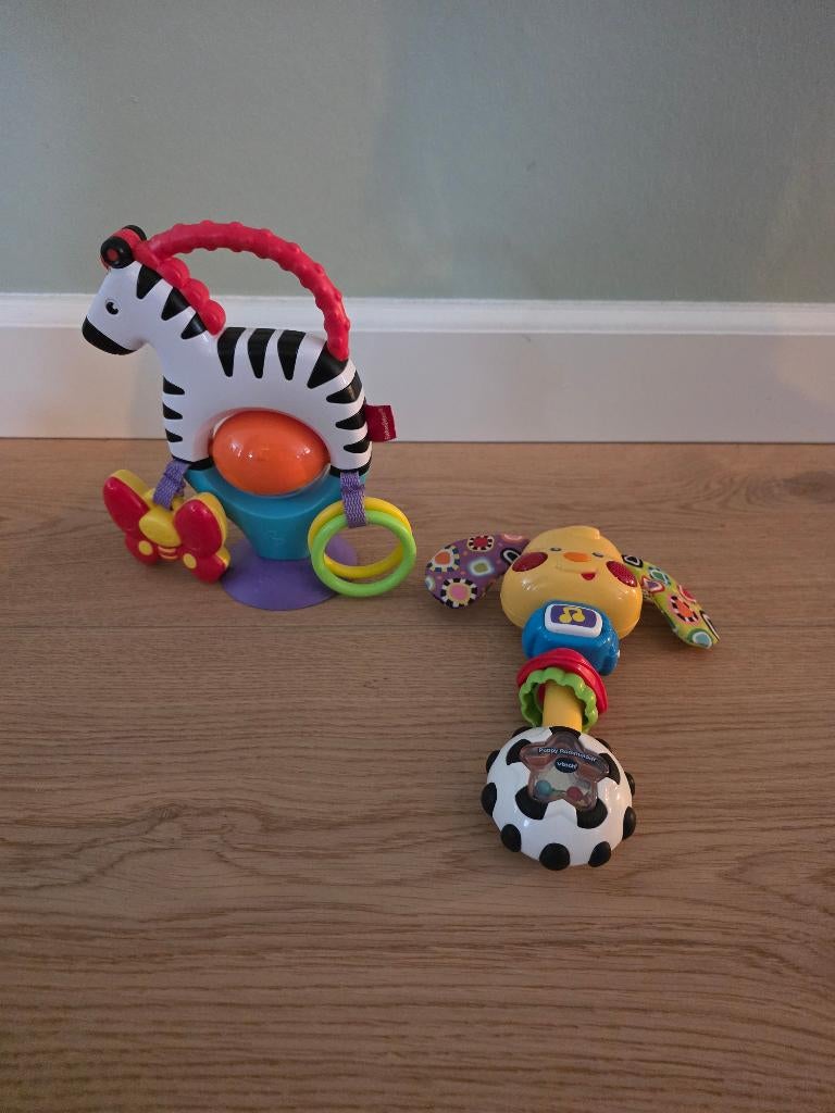 Baby speelgoed vtech rammelaar en zebra, Ophalen, Zo goed als nieuw, Rammelaar, Met geluid