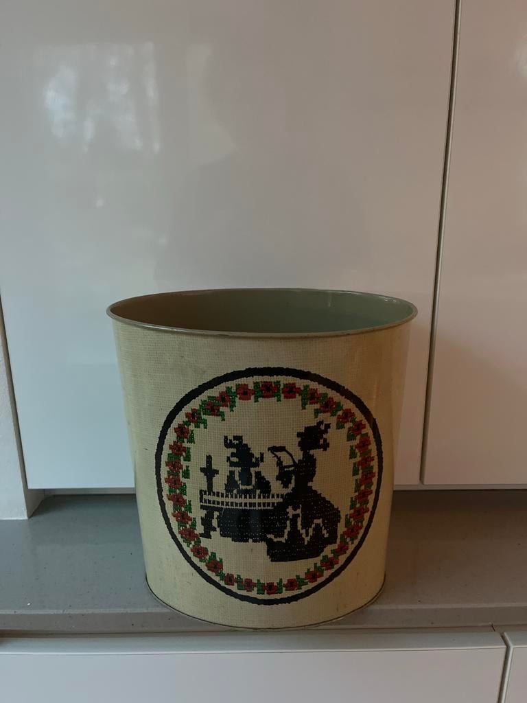Vintage Tomado Prullenbak, Gebruikt, Ophalen of Verzenden, Minder dan 10 liter, Metaal