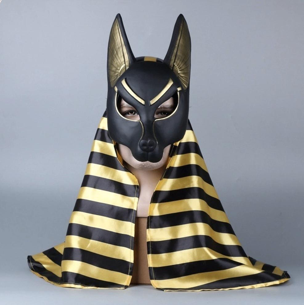 Anubis Masker Egyptisch Egypte Wolf Dier Carnaval Halloween, Hobby en Vrije tijd, Feestartikelen, Verzenden, Nieuw, Feestartikel