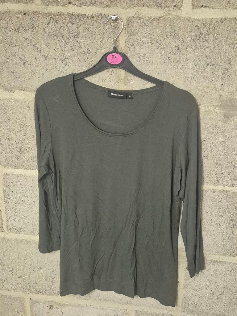 Groene Witteveen Top - Maat S, Kleding | Dames, T-shirts, Ophalen of Verzenden, Witteveen, Lange mouw, Maat 36 (S)