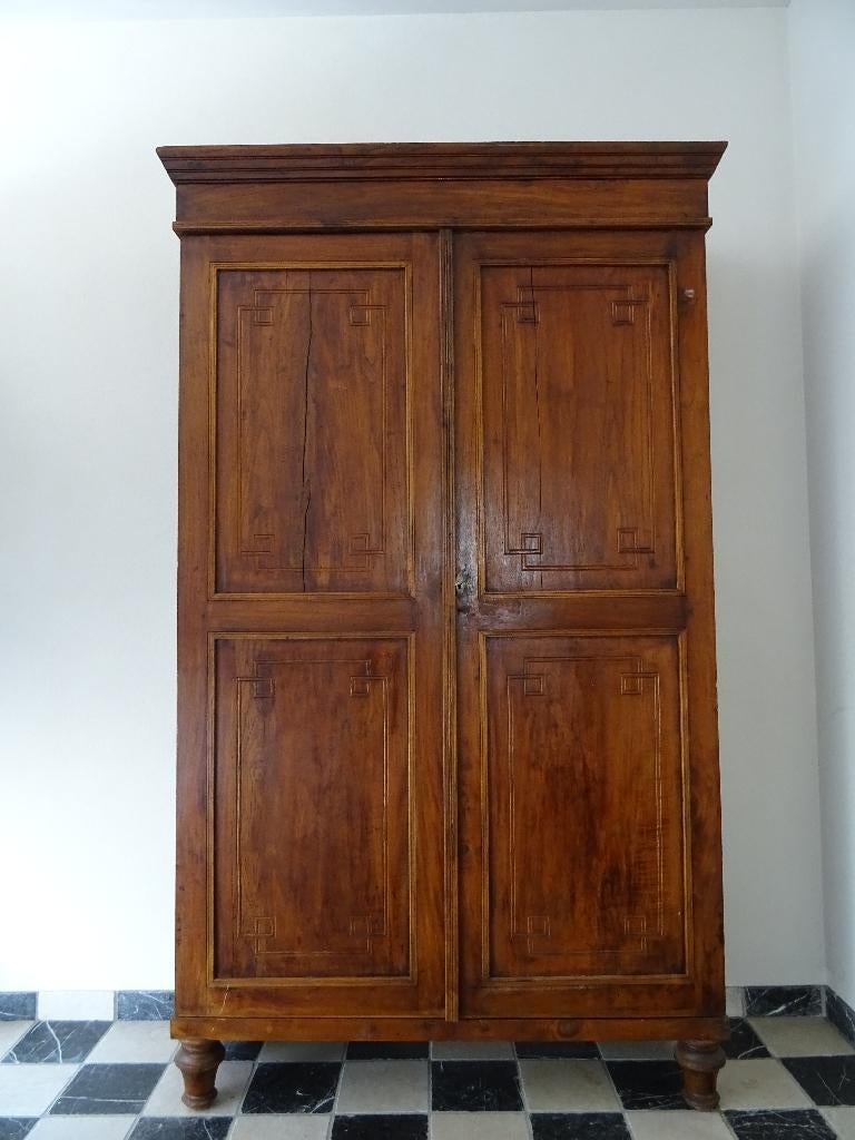 Koloniale kast teak, Ophalen, Met plank(en), Gebruikt, 100 tot 150 cm