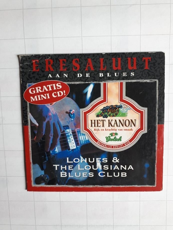 Grolsch Het Kanon CD Eresaluut aan de blues, Ophalen of Verzenden, Gebruikt, Overige typen, Grolsch