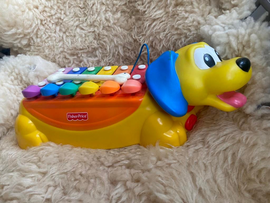 Vintage Fisher Price Xylofoon hond, Kinderen en Baby's, Speelgoed | Fisher-Price, Zo goed als nieuw, Overige typen, Met geluid