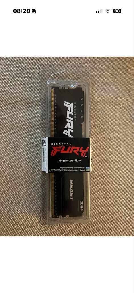 Kingston ddr4 geheugen, Ophalen of Verzenden, DDR4, Desktop, 16 GB