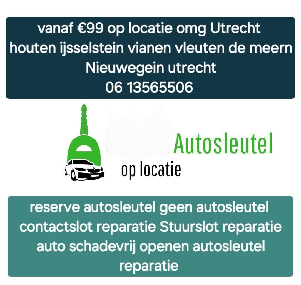 Autosleutel div merken locatie inleren omg Utrecht vanaf €69, Ophalen of Verzenden, Nieuw, Overige automerken