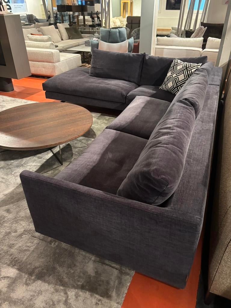 Montis Axel hoekbank 250x320 stof byzant velours nieuwstaat!, Huis en Inrichting, Banken | Bankstellen, Info@micheldethouars.nl