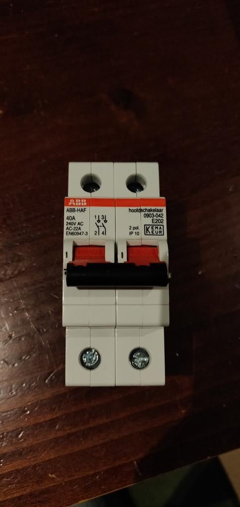 ABB Hoofdschakelaar 40A - 2 jaar oud, Ophalen, Gebruikt, Schakelaar
