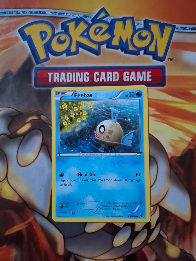 Feebas 43/160 XY Primal Clash pokemon kaart nm, Ophalen of Verzenden, Zo goed als nieuw, Losse kaart