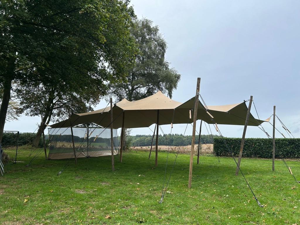 Stretchtenten nieuw en verhuur, Tuin en Terras, Partytenten, Ophalen, Overige typen, 6 meter of meer, Nieuw