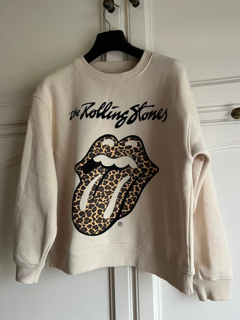 Trui Zara rolling stones maat 140 146 152 creme wit stoer, Ophalen of Verzenden, Zo goed als nieuw, Meisje, Trui of Vest