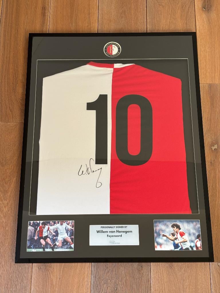 Van Hanegem - ingelijst & gesigneerd Feyenoord shirt, Verzenden, Nieuw, Feyenoord, Shirt